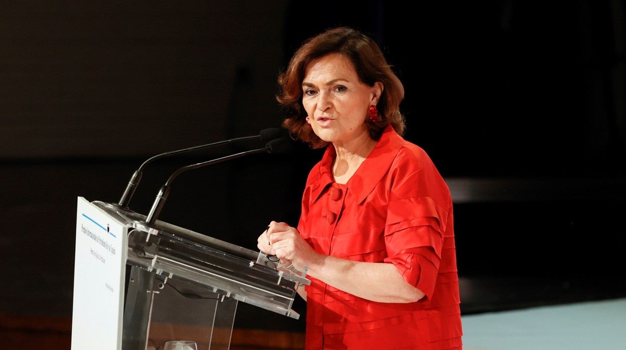 La vicepresidenta primera del Gobierno, Carmen Calvo,