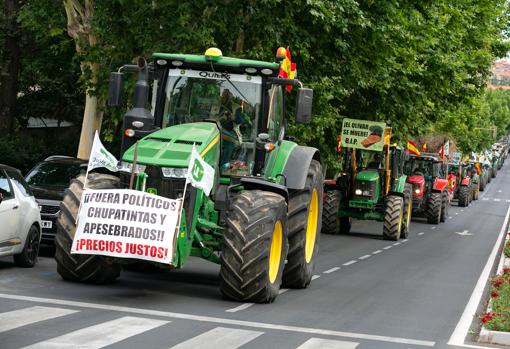 Los tractores por la Avenida de la Reconquista