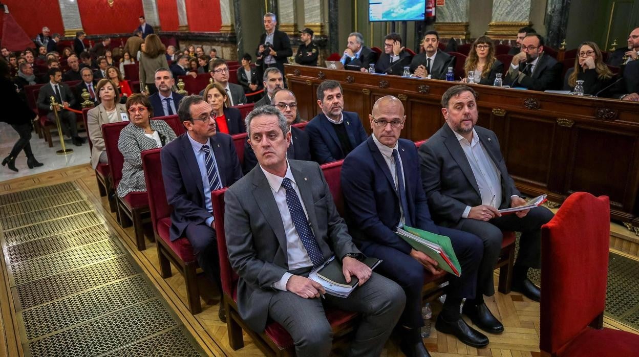 Los líderes independentistas durante el juicio del 'procés'