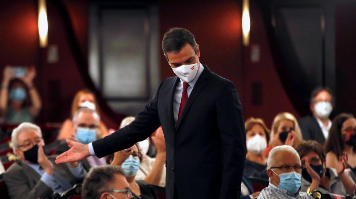 Pedro Sánchez en el Liceo de Barcelona, ayer lunes