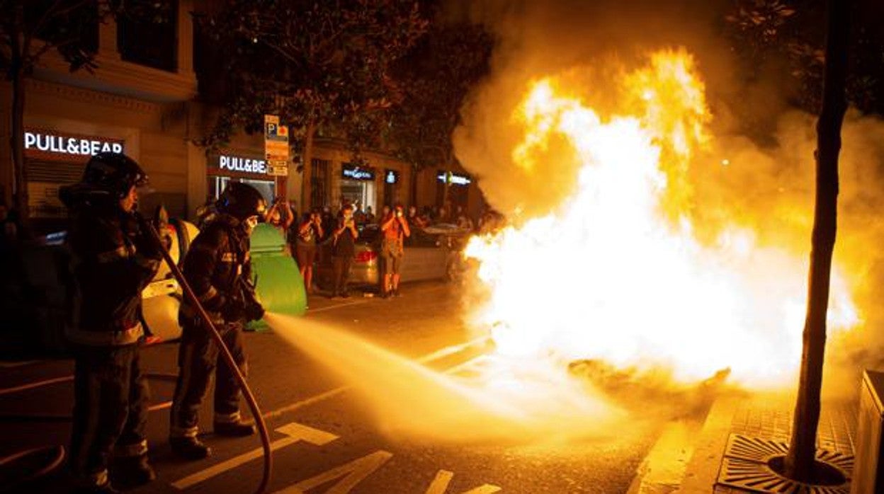 Altercados tras una Diada en Barcelona