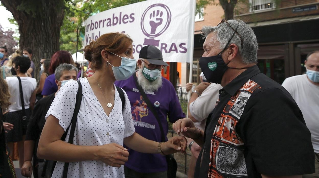Mónica García, de Más Madrid, el pasado junio en una protesta