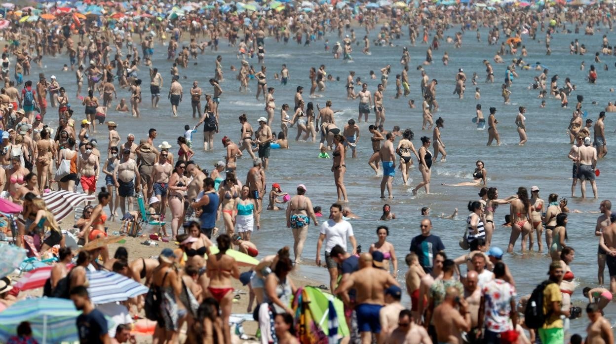 Imagen tomada en la playa del Cabanyal de Valencia