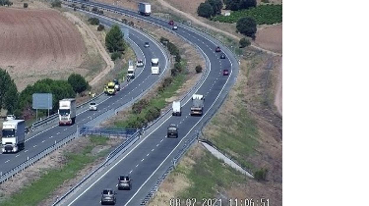 El accidente ha tenido lugar este jueves en la A-5