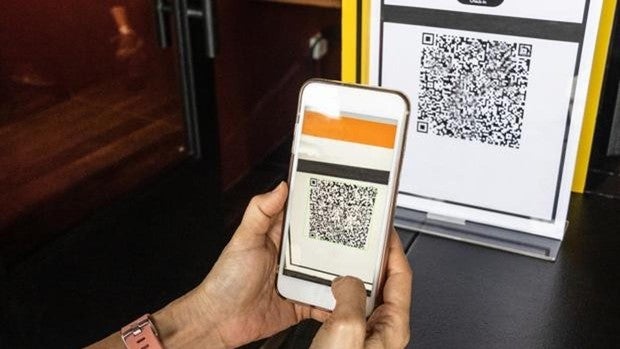 Imagen de un código QR en el móvil