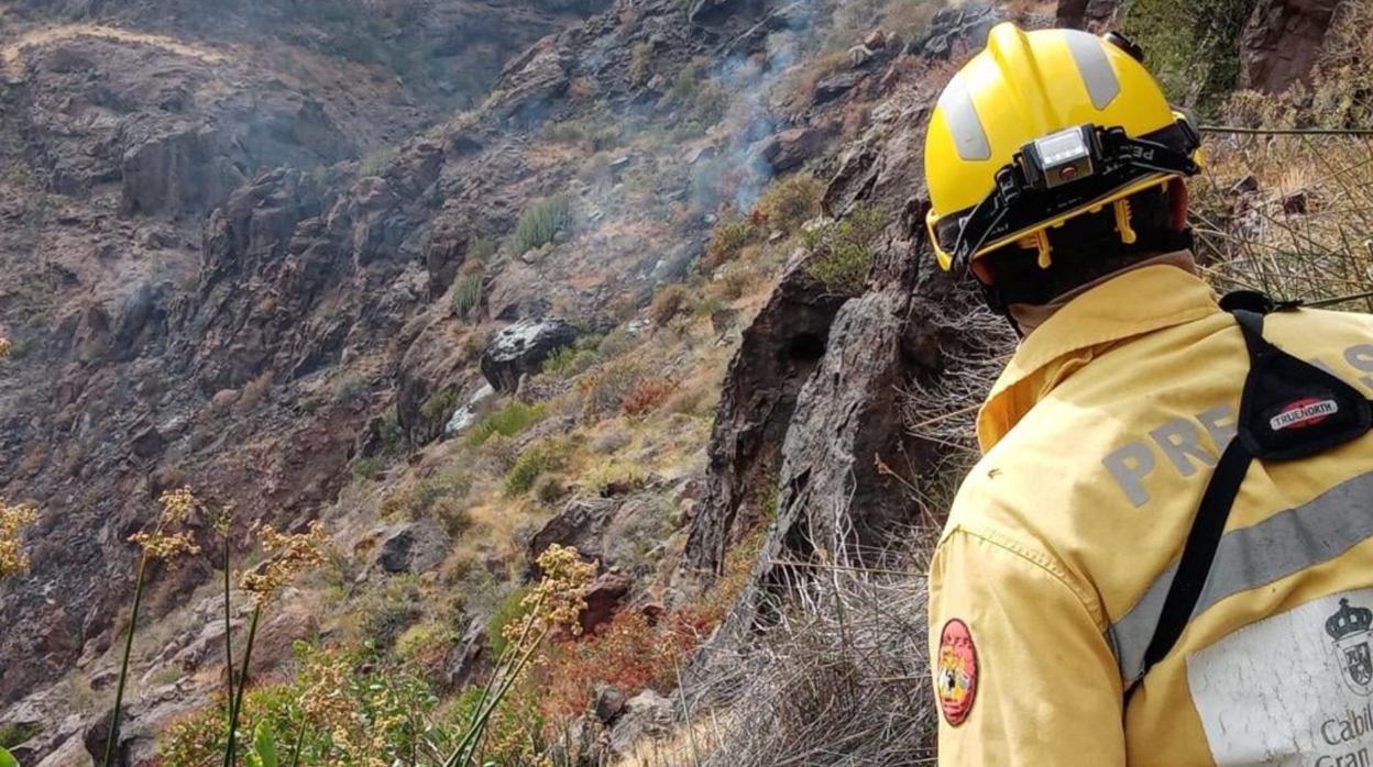 Bomberos de Gran Canaria controlan un conato en Mogán