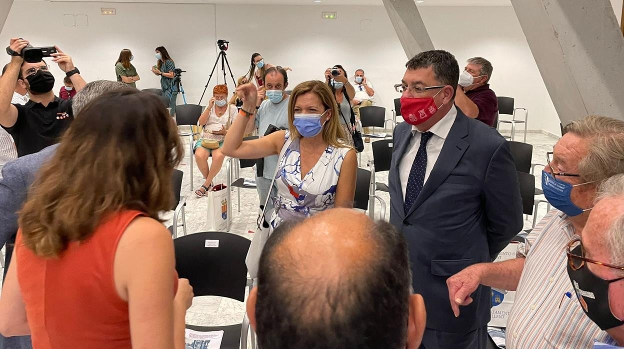 Enric Morera, durante el acto de la DANA en Crevillent, este miércoles