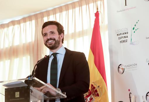 Casado durante el acto de entrega de la distinión, otorgada por la Fundación Mariano Ospina Pérez