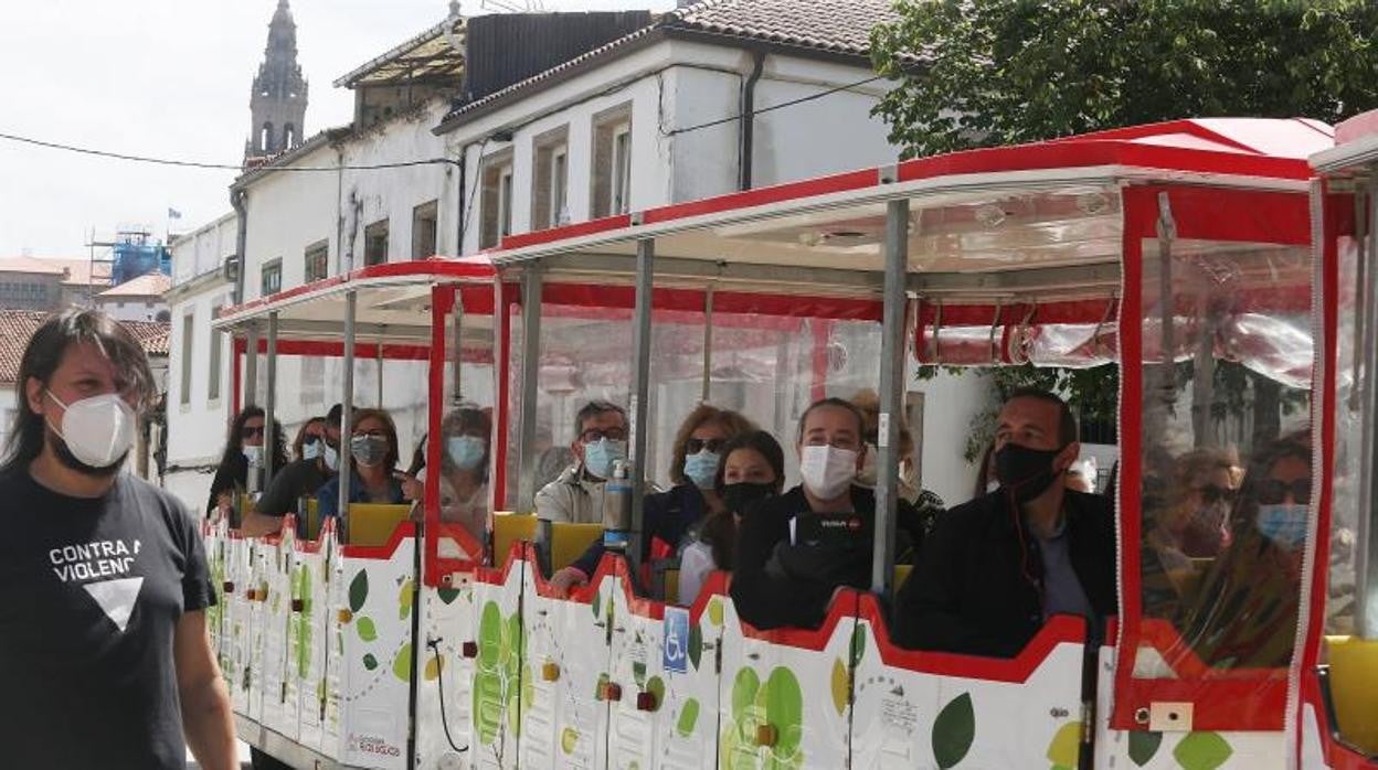 Tren turístico en Santiago, la semana pasada