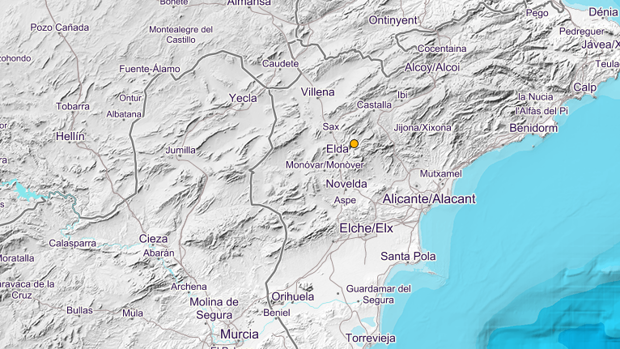 Petrer registra un terremoto de 2,8 grados de magnitud