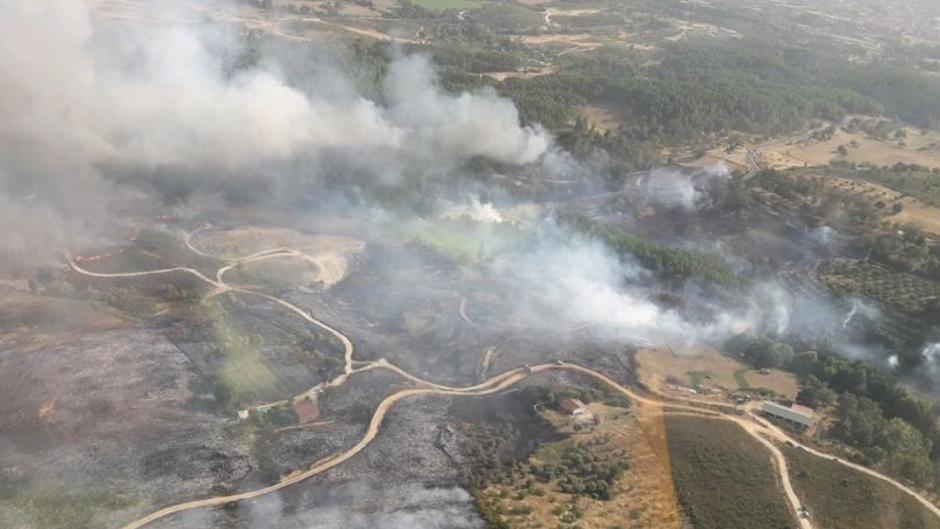 La Junta evacua algunas viviendas de El Raso (Ávila) y solicita la presencia de la UME