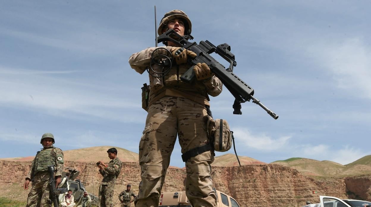 Un militar español, en 2013, en Qala-I-Naw