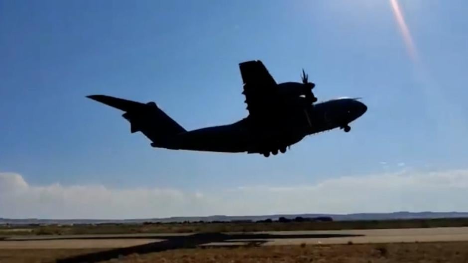 Despega desde Zaragoza un cuarto avión con destino a Dubái para continuar la repatriación de ciudadanos afganos