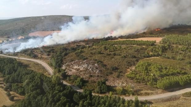 Baja a nivel cero el incendio de Carracedo de Vidriales, Zamora