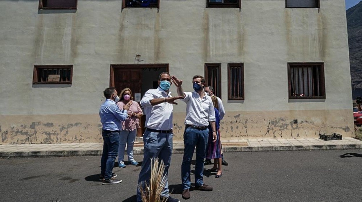 Pablo Casado, durante su visita de hoy a El Hierro