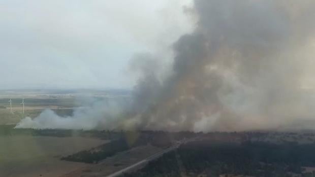 Controlado y en nivel 0 el incendio de Mesa (Burgos), que obligó a cortar la N-623