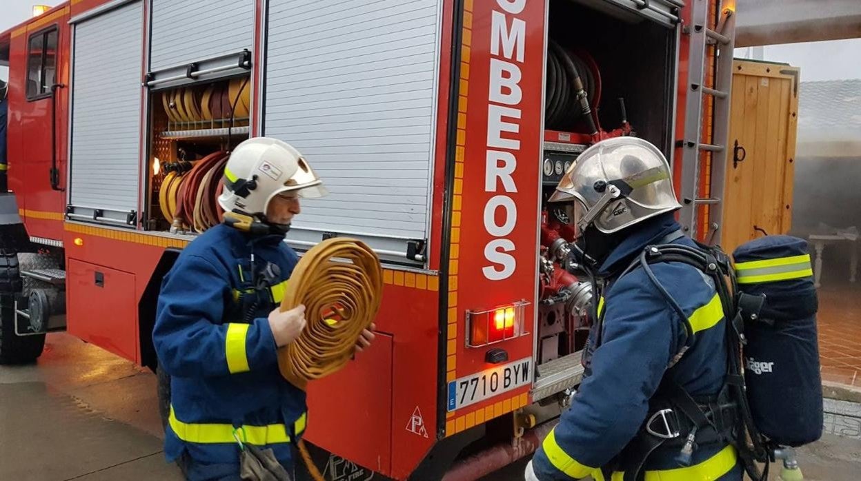 Bomberos voluntarios de Sotillo de la Adrada en una foto de archivo.