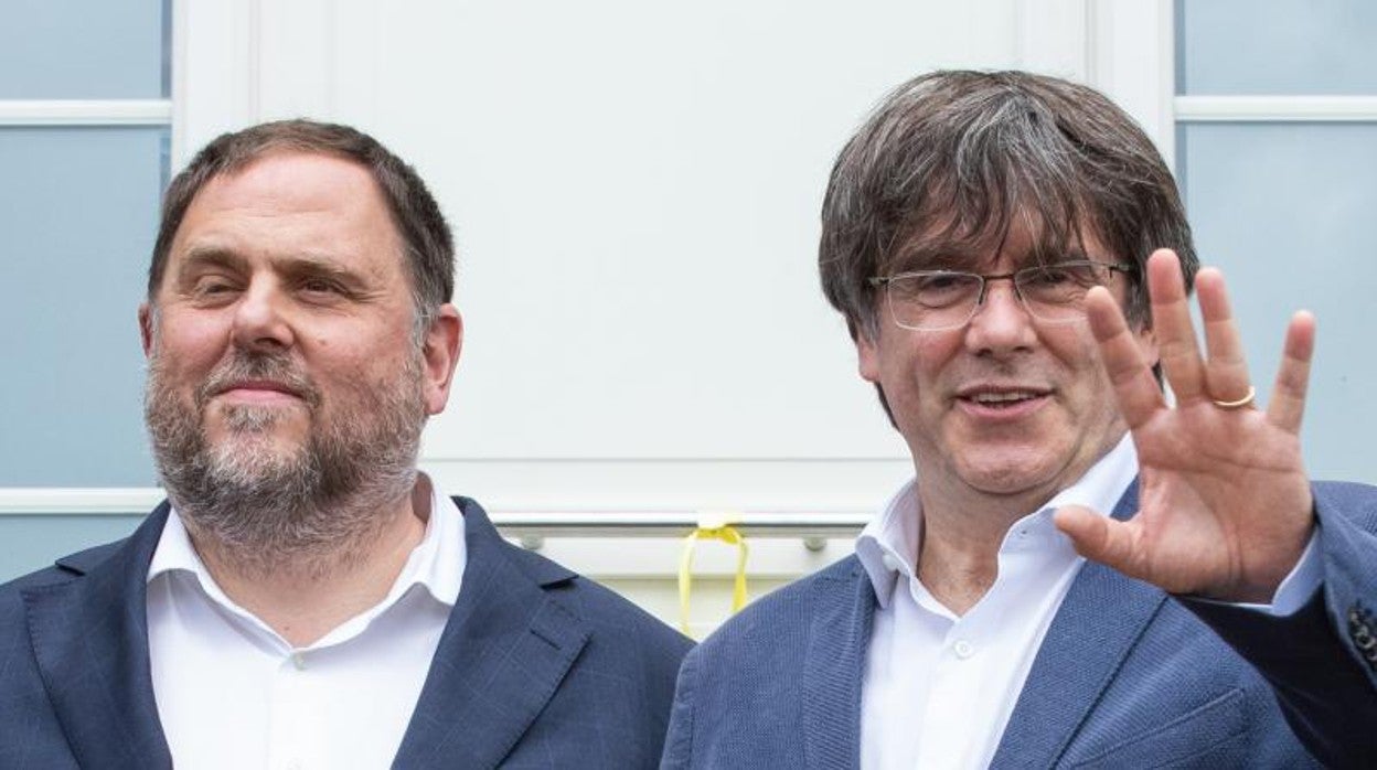 Junqueras, con Puigdemont en Waterloo (Bélgica)