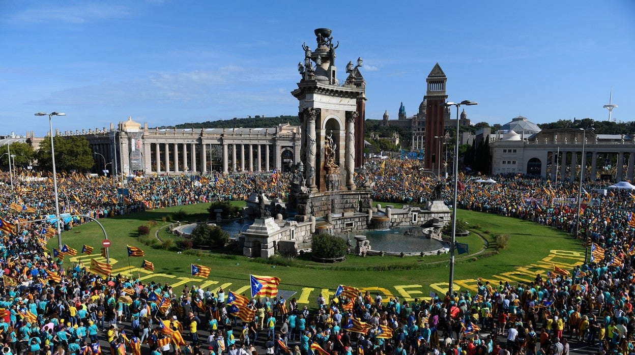 Manifestación de la Diada de 2019, la última antes de la pandemia