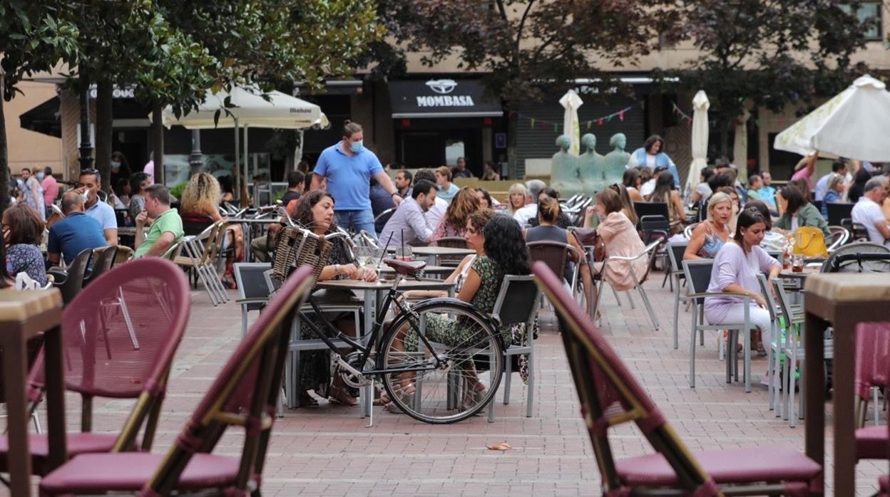 Terraza en el centro de la capital vallisoletana