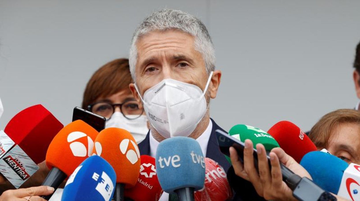 Marlaska, este jueves durante la inauguración del cuartel de Villalbilla