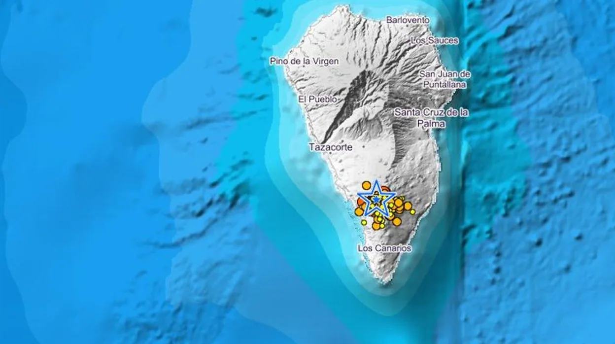 Mapa sísmico del Instituto Geográfico Nacional
