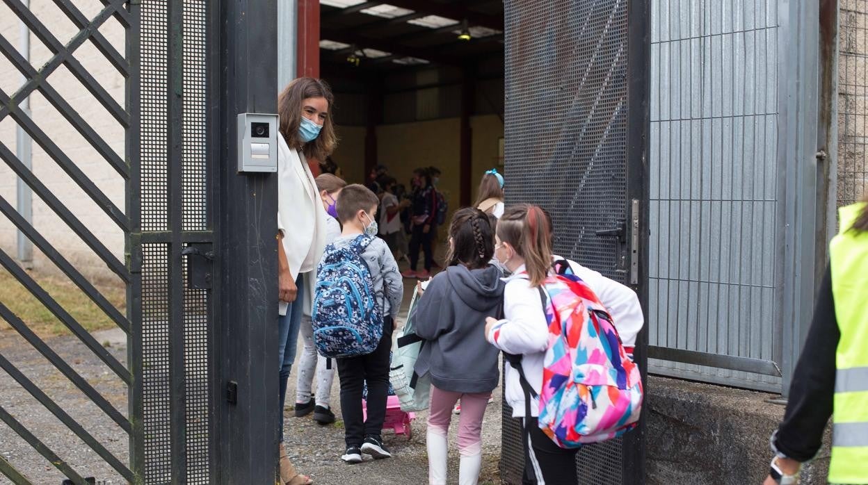 Primer día de clase en un centro escolar de Lugo