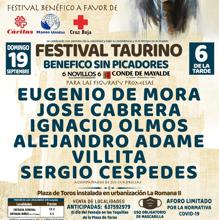 Festival taurino en Mora a beneficio de Cruz Roja, Cáritas y Manos Unidas