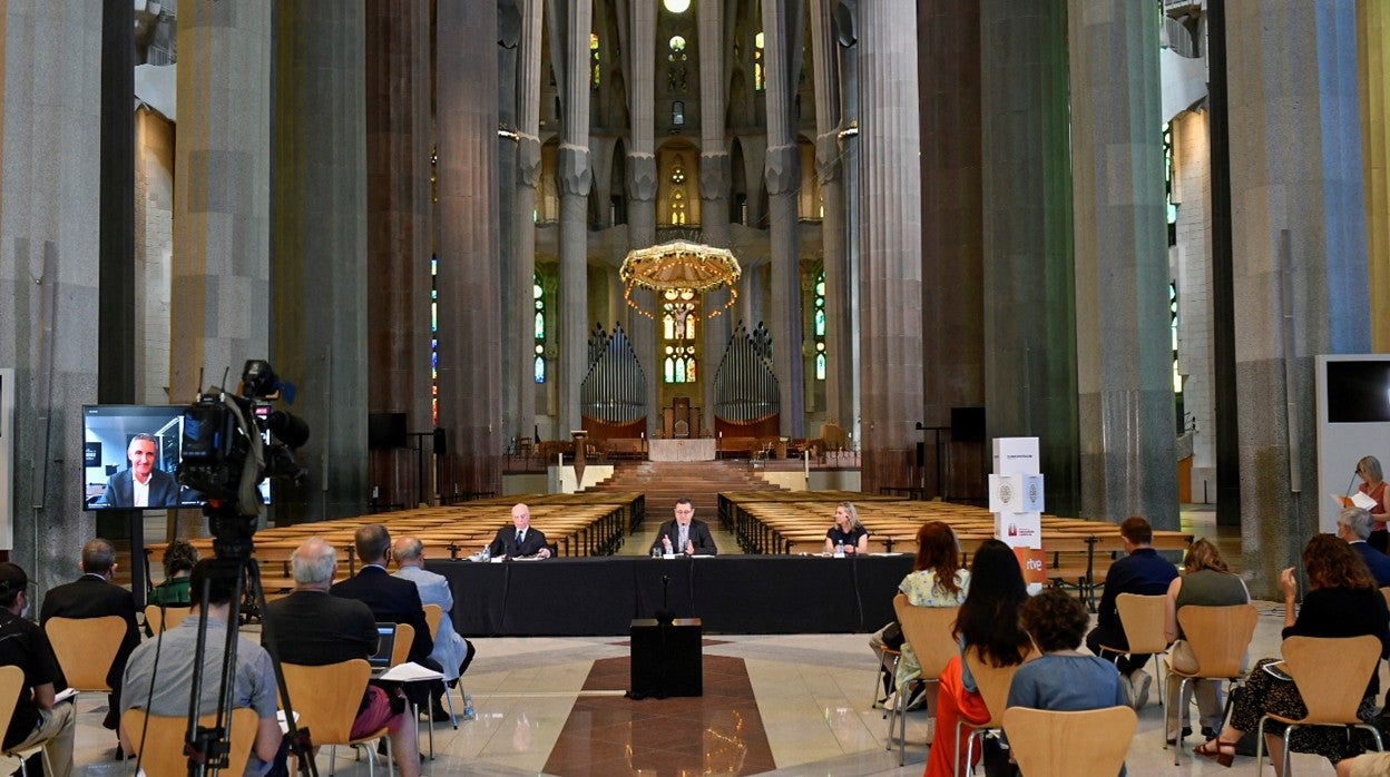 Presentación del concierto de la Filarmónica de Viena el pasado mes de junio en el interior de la Sagrada Familia