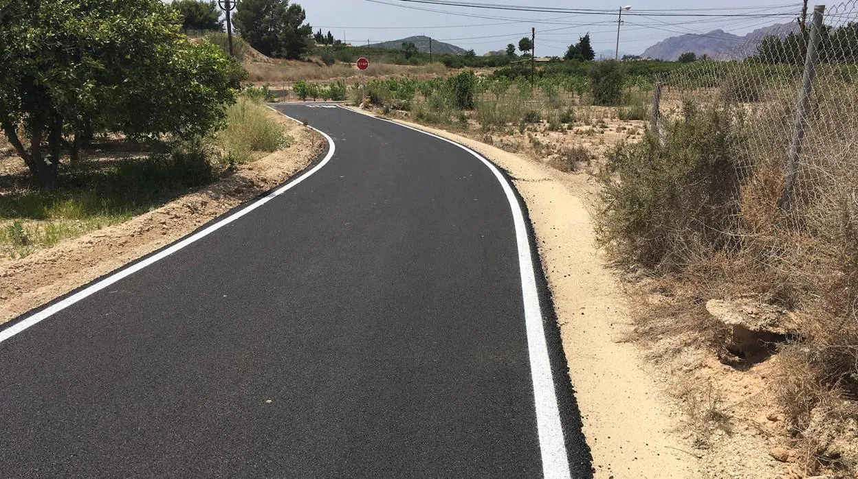 Uno de los caminos recientemente reparados con fondos de la Diputación de Alicante