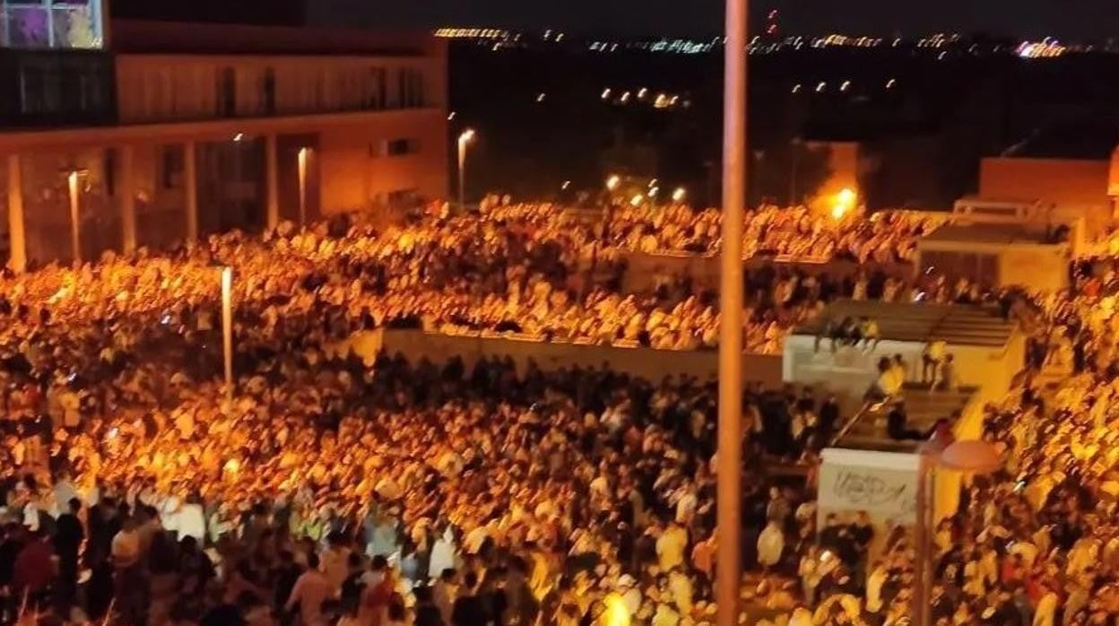 El botellón de Ciudad Universitaria, el pasado viernes