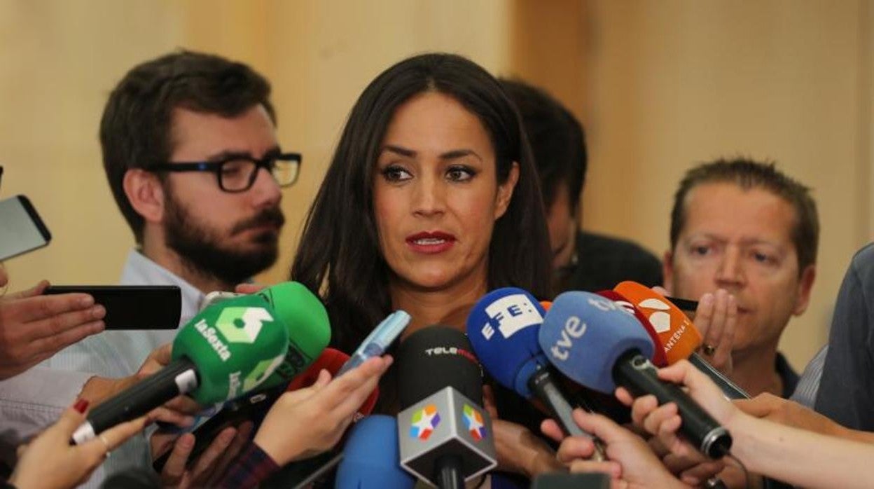 Begoña Villacís, vicealcaldesa de Madrid, en un encuentro con los medios