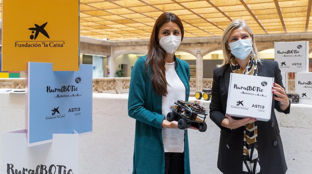 Presentación del proyecto Ruralbotic, pionero en España para el aprendizaje de la robótica y la programación en entornos rurales de la España vacía, organizado por la Fundación ASTI y la Fundación ‘la Caixa’ en colaboración con la Dirección provincial de Educación de Burgos