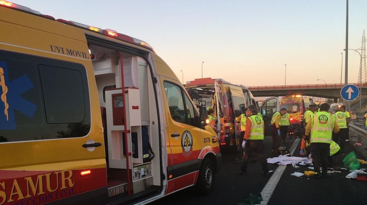 Imagen de archivo de un accidente de tráfico en Madrid