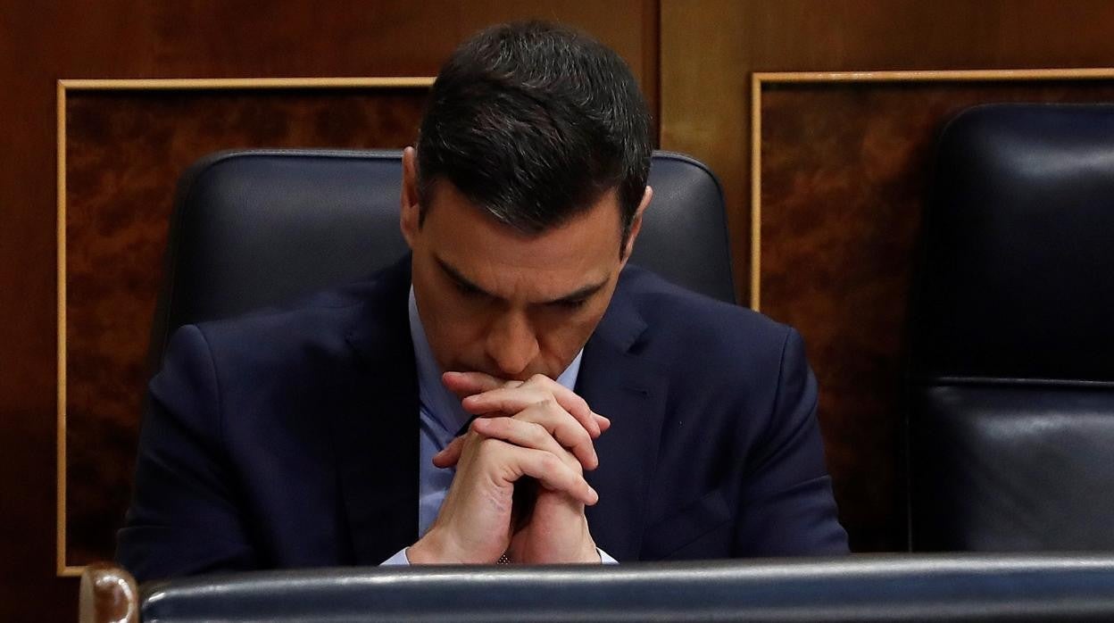 El presidente del Gobierno, Pedro Sánchez, en su escaño en una imagen de archivo