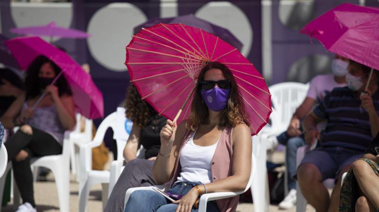 Noelia Vera, en la última Asamblea de Podemos, que situó a Ione Belarra como líder del partido