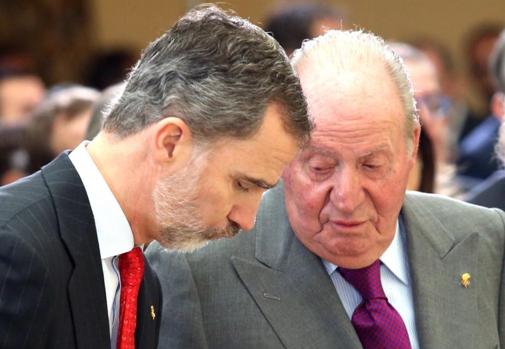 Don Felipe y Don Juan Carlos, en una imagen en El Pardo el 10 de enero de 2019