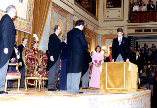 Juramento del entonces Príncipe Felipe, el 30 de enero de 1986