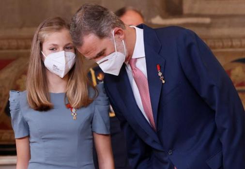 Felipe VI y la Princesa de Asturias, en un acto en el Palacio Real de Madrid