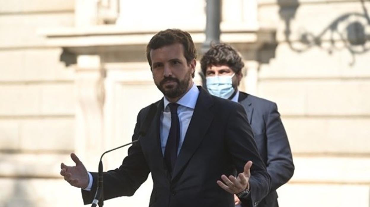 El presidente del PP, Pablo Casado