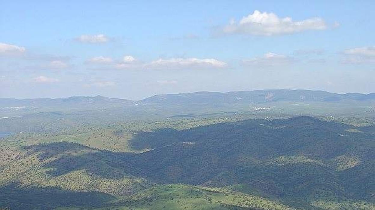 Vista panorámica del parque natural Valle de Alcudia