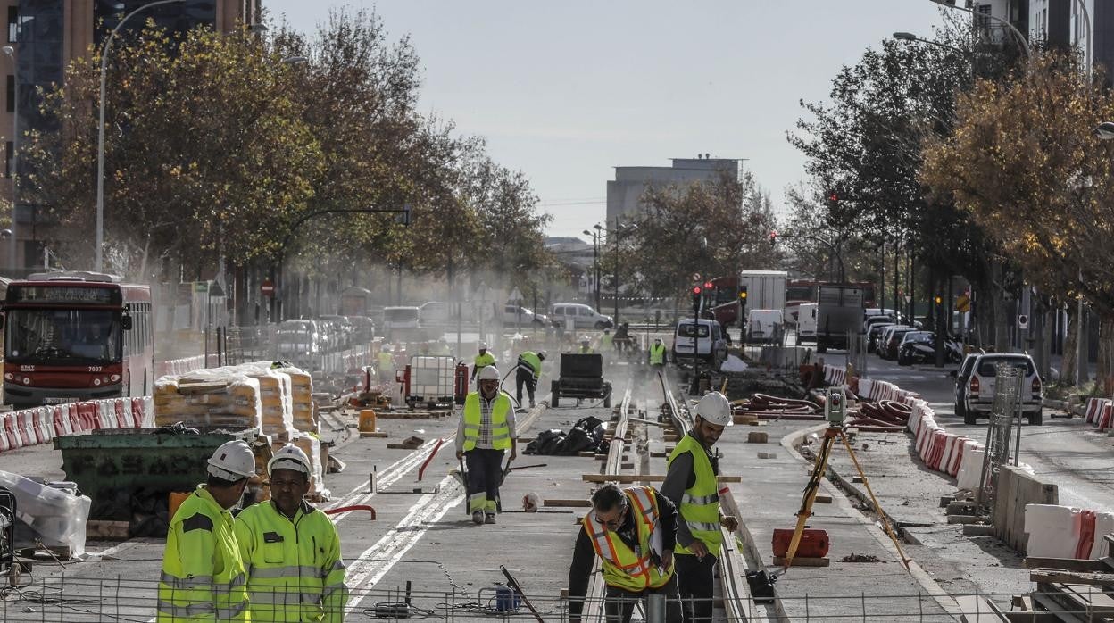 Imagen de archivo de las obras de la Línea 10 del Metro de Valencia