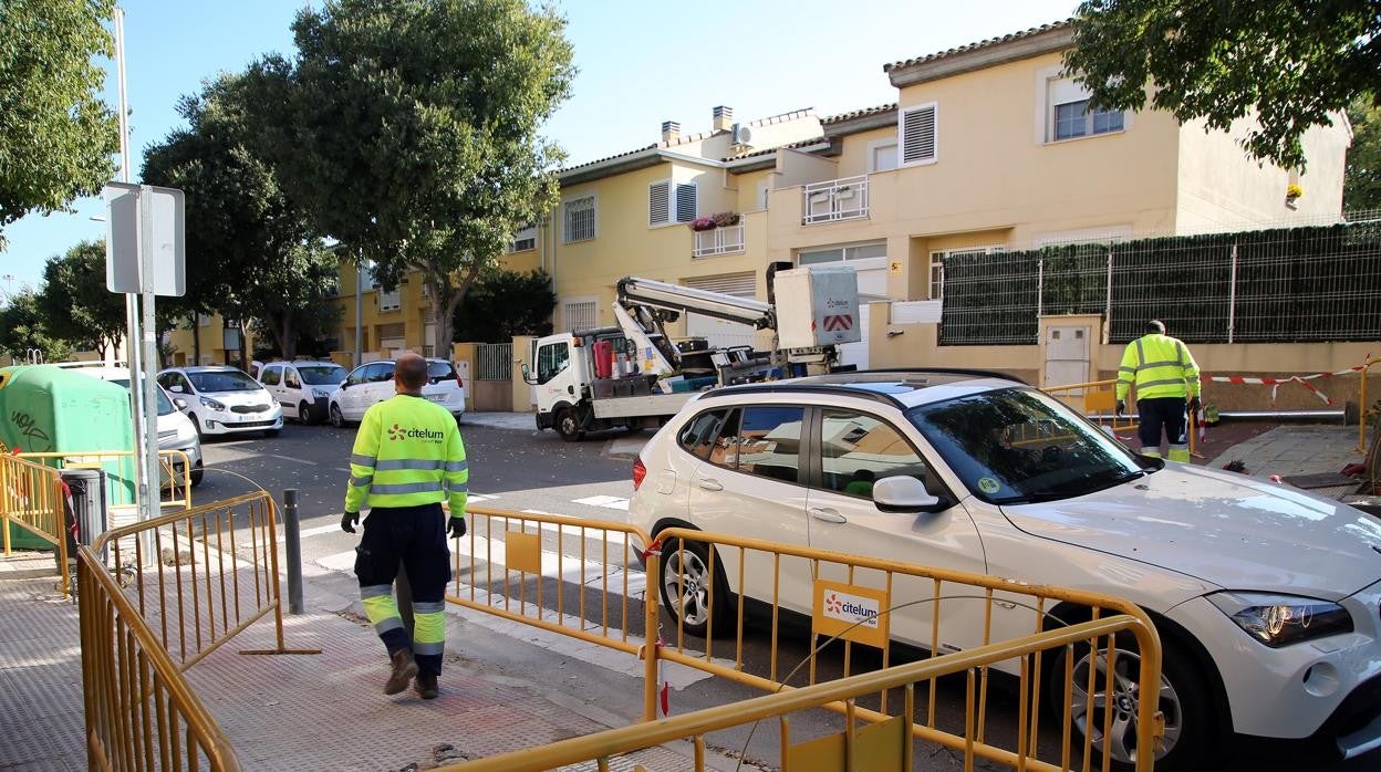 Obras en la calle Alemania, en Toledo