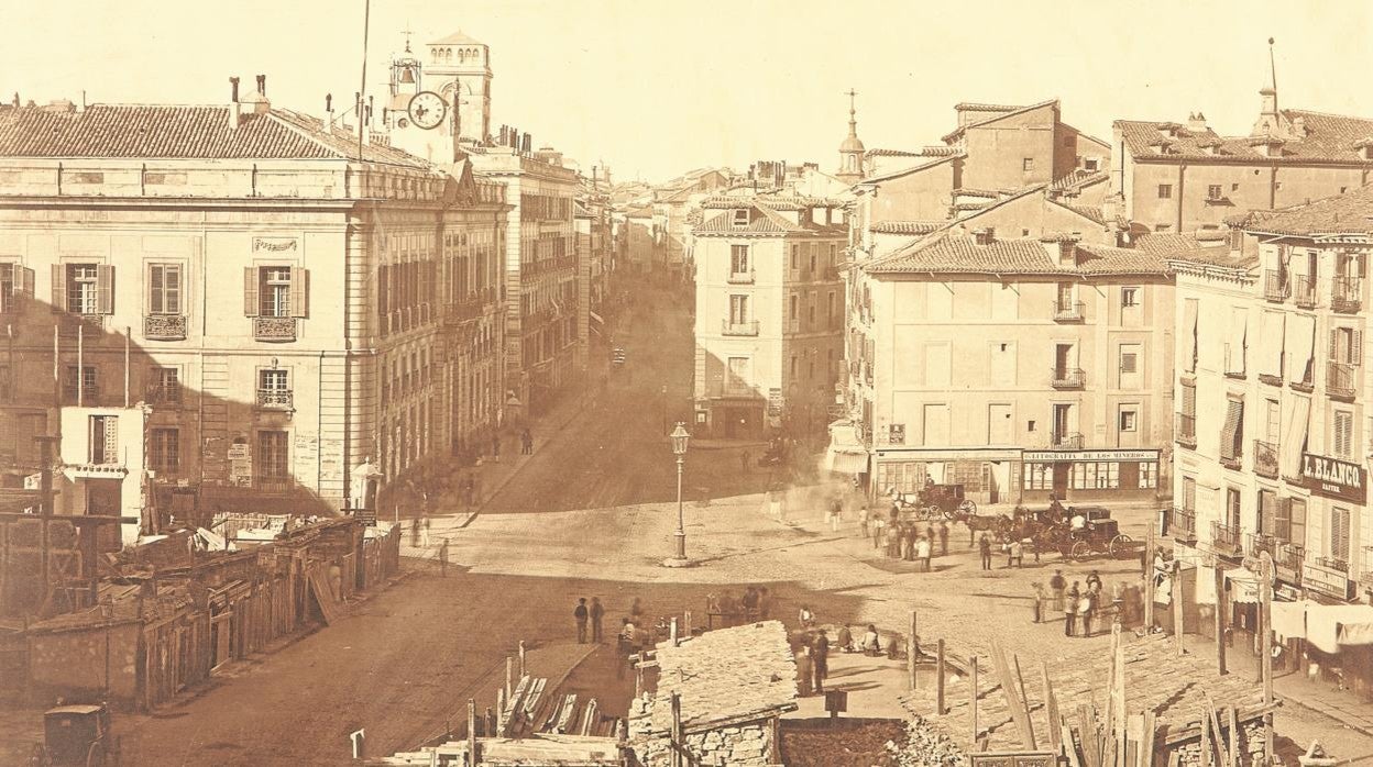 Puerta del Sol en 1857. Museo de Historia de Madrid