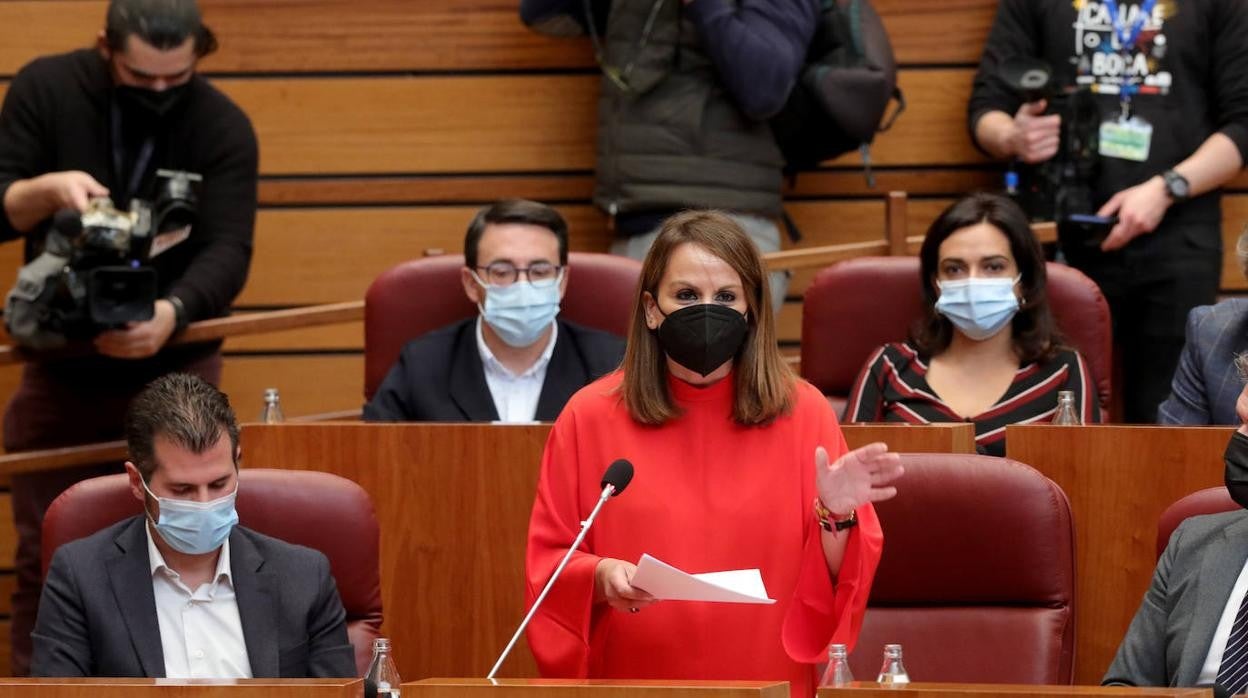 La procuradora Patricia Gómez en su intervención en las Cortes