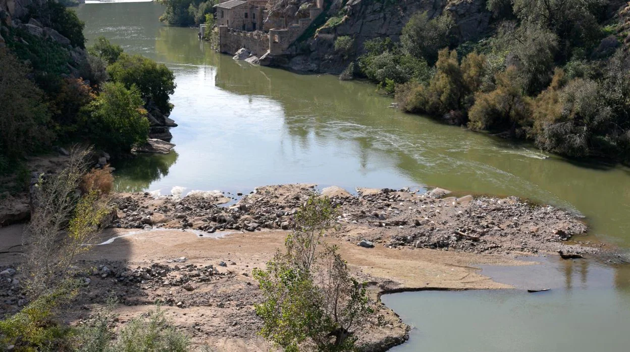 Las inundaciones de septiembre provocaron el desbordamiento del Arroyo de la Degollada, que trasladó sedimentos al río a su paso por la ciudad: si el Tajo llevara su caudal natural, hubieran sido arrastrados. Casi dos meses después, continúan taponando el río