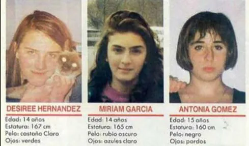 Imagen del cartel difundido tras la desaparición de las niñas de Alcàsser el 13 de noviembre de 1992