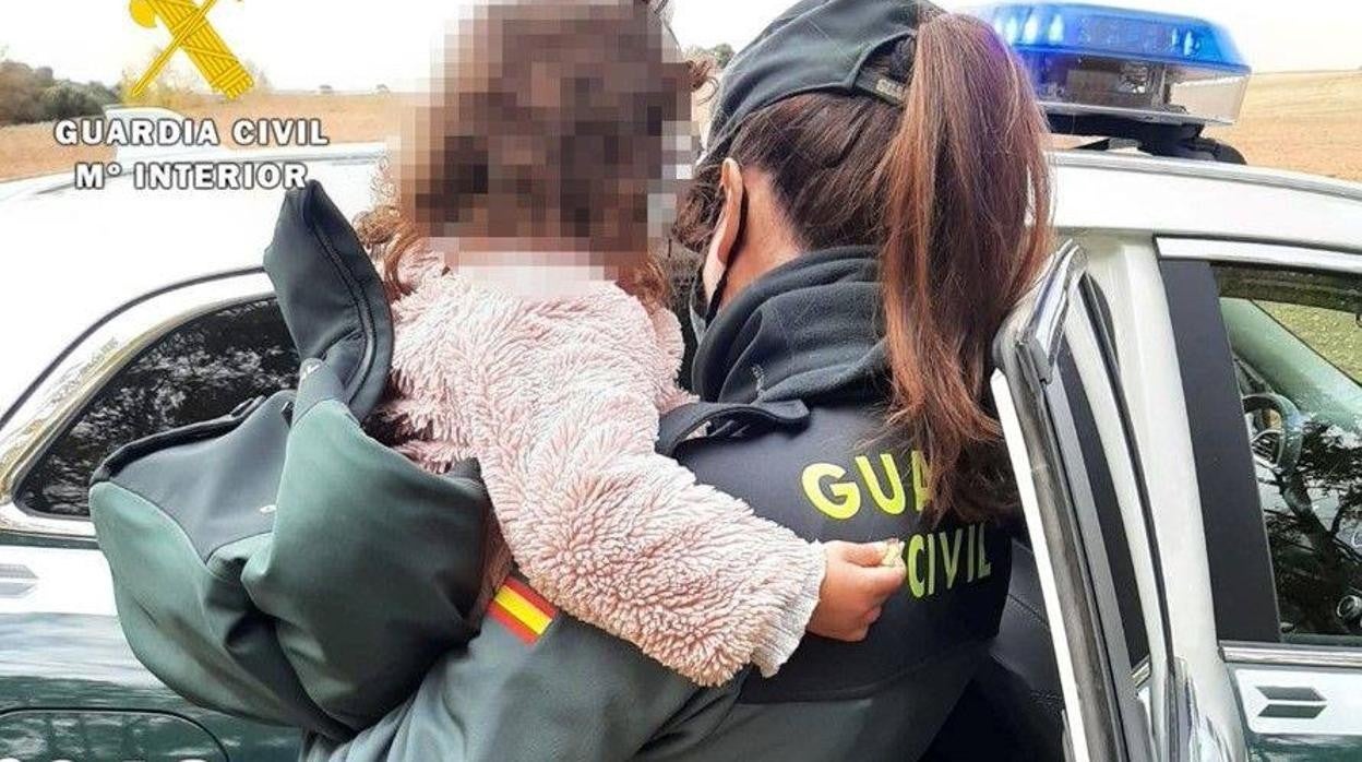 La Guardia Civil localiza a una niña de dos años que desapareció de su domicilio en Villalmanzo (Burgos)