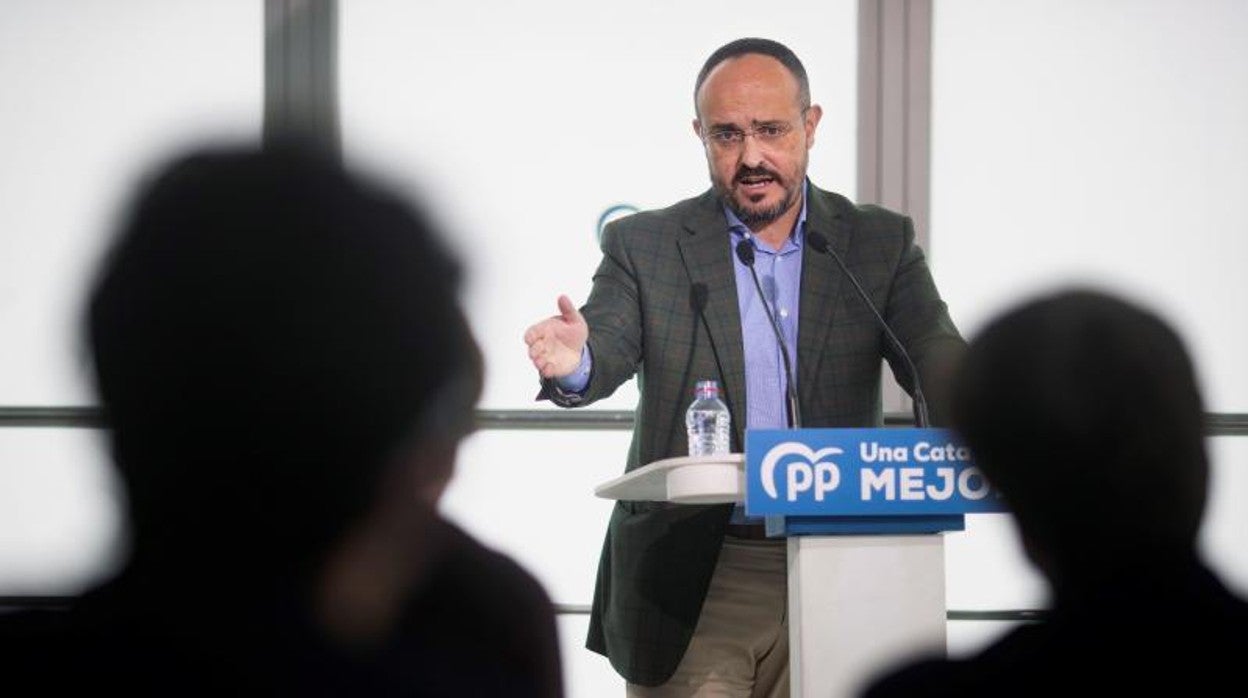 El líder del PPC, Alejandro Fernández, hace unos meses durante un acto de partido