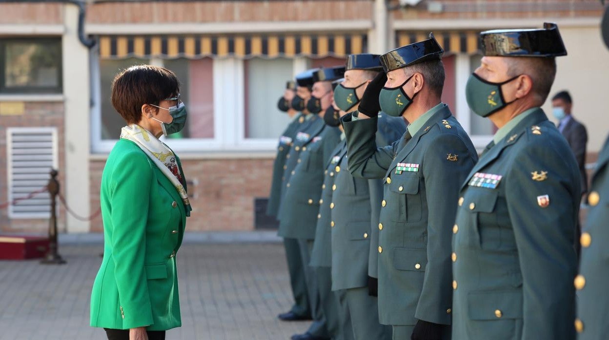 María Gámez, a su llegada a la Comandancia de Toledo este lunes